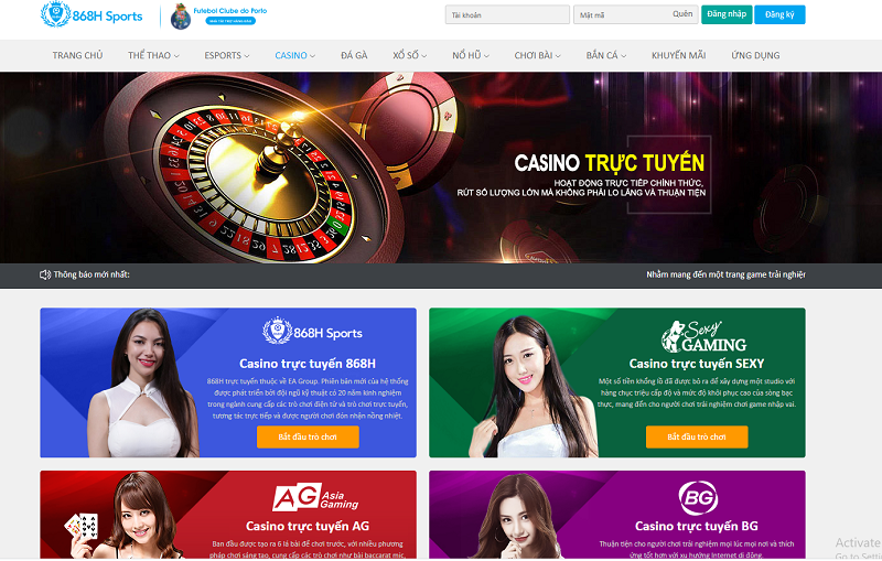 868H – Đẳng cấp giải trí trực tuyến chuẩn quốc tế