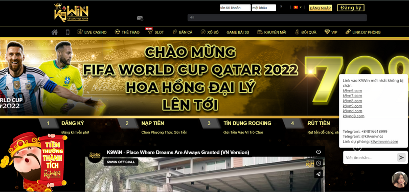 K9 WIN – Sân chơi cá cược, nhà cái lô đề trực tuyến hấp dẫn nhiều cao thủ ghé thăm