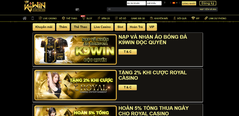 K9 WIN - Sân chơi cá cược hấp dẫn nhiều cao thủ ghé thăm