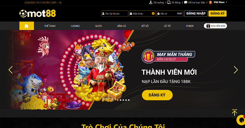 MOT88 - Nhà cái đáng trải nghiệm cá cược nhất hiện nay